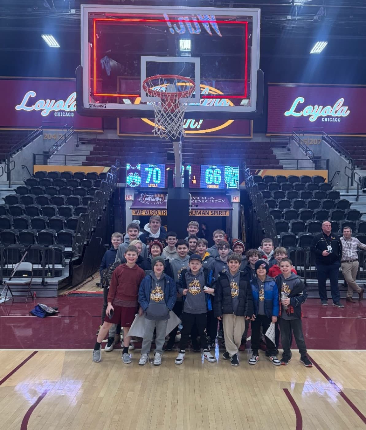 Jr Knights team at Loyola University Chicago