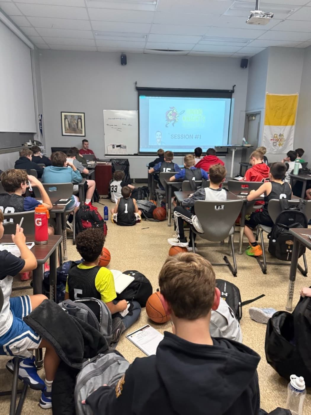 Jr Knights mental performance classroom session
